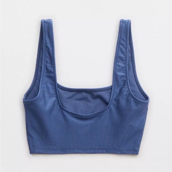 NWT Aerie Shine Rib Longline Scoop Bikini Top - Picture 4 of 6